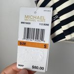 Michael Michael Kors Striped Zip Up Bikini Top Small Preppy Nautical White Photo 3