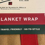Woolrich  Striped Blanket Wrap - Red, Tan, Black brand new Photo 6