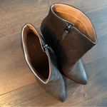Halogen  Brown Pointed Toe Bootie Stacked Heel Photo 6