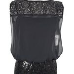 AQUA Dress Black Sequin Keyhole 2 Sleeveless Sheer Overlay New Photo 5