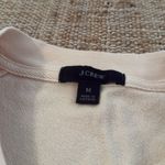 J.Crew  Puff-Sleeve Short Sleeve Sweatshirt Medium Cream Cotton Photo 3