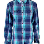 Kuhl  Plaid Button Up Shirt Long Sleeve Outdoor Hiking Top Cotton L Women Photo 0