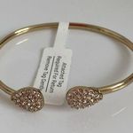 BaubleBar  Gold Pavé Crystal Teardrop Adjustable Cuff Bracelet NEW Photo 0