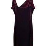 Lulus Velvet Cowl Neck Mini Dress Burgundy Red Women’s Size Large Purple Photo 4