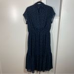 Wayward Fancies by Eshakti Dark Ditsy Floral Midi Dress pockets high neck 1X 16W Black Photo 5