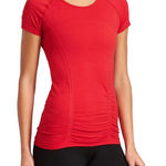 Athleta Red Fastest Track Athletic Tee Size Large Photo 0