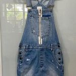 Hidden Women's Cut Off Distressed Denim Overalls Skirt Sz M Blue Size M Photo 0