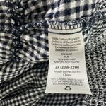 Terra & Sky Black White Gingham Seersucker Tiered Mini Dress Size 2X Photo 6