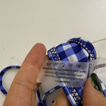 Seamolly Blue Gingham Bow Tied Back Underwire Bikini Top Size XS Photo 6