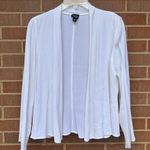 Eileen Fisher  White Drape Open Front Cardigan Size Small Photo 0