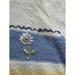 TanJay VTG Womens Medium Short Sleeve Elastic Waistband Daisy Flowers Grannycore Photo 4