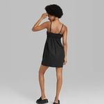 Wild Fable Target -  Ruched Linen Slip Dress, Black, Size XXS, NWOT Photo 1