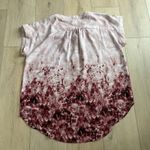 Vera Wang Simply Vera  Women's Petal Shirred Neck Popover Blouse Size L Photo 1