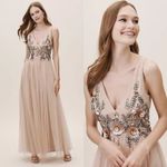 BHLDN  ISABEL MAXI DRESS SIZE 0 Z434-5 Lace‎ Beading Bridal Wedding Photo 1