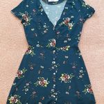 JustFab Teal Floral Sundress Photo 0