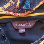 Anthropology Ranna Gill Jumpsuit 12 Paisley pattern Georgia Wide Beaded top Gold Photo 5