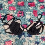 Victoria's Secret NWT Victoria’s Secret Luxe Lingerie Unlined Demi Bra in Black Nude 32D Photo 6