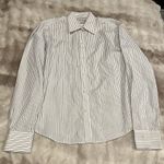 Brooks Brothers Women's Long Sleeve Non-Iron shirt Black White Size 10 French Photo 2