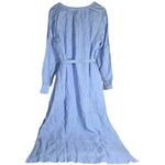 J.Crew Cabana dress in linen French Blue CI918 L NWT V Neck Long Sleeve Belted Photo 1