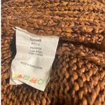 Alya Women Sweater S Brown Academia Open Knit Tunic Elbow Patch Cozy Fall Preppy Photo 2