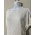 PATRIZIA LUCA MILANO White Tie Back Short Sleeve Tunic Top Women's Size L Size L Photo 4