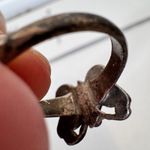 Vintage Native American Silver Turquoise Inlay Butterly Ring Womens 7.5 Estate Photo 2