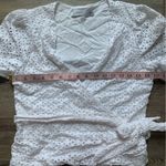 Greylin  Anthropologie White Eyelet Blouse XS Photo 4