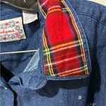 VTG 90s Tantrums Christmas Snowmen Embroidered Denim Flannel Button Down XL T Blue Photo 8