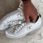 G by Guess  Men's White Sneakers with Gold Details Photo 1