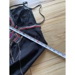 Twenty One  Multicolor Embroidery Black Top Photo 5