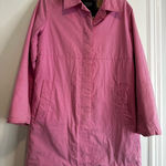 Coach Large Bubble Gum Pink Single Breast Button Trench Coat. Lined. Photo 0