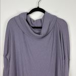 We The Free Free People  Juicy Long Sleeve Cowl Neck Top Size Large Purple Smoke Photo 2