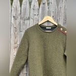 ZARA  Collection quilted Knit army green long-sleeve military-style sweater dress Photo 6