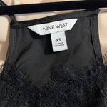 Nine West  XS black lace trim v-neck cami adjustable straps satin construction Photo 6