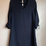 ZARA Dress Size Small Black Choker 3/4 Sleeve Loose Fit Career Office Siren Soft Photo 1