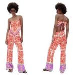 ZARA NWT  Pajama Style Wide Leg Multicolor Printed Pant Small Blogger Fave Photo 2