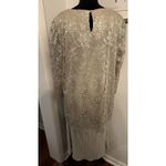 Vintage 1980s David Rose Beige Lace Tunic Top & Pleated Skirt Set Plus Size 18W Photo 2