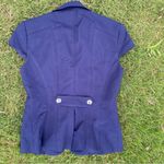 7th Ave NY Navy short sleeve Blazer Sz 2 jacket Blue Photo 2