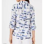 Charter Club  Button Up Shirt Linen Cotton White Sailboats Nautical Size XL Photo 1