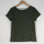 Levi's  90's Olive Green Marled Ribbed Knit‎ Scoop Neck Short Sleeve Tee Size XL Photo 5