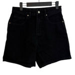 ZARA  Black Denim High Waisted Mom Shorts Photo 0