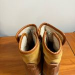 Frye and Co. Anise Hiking Boot Leather Suede Lace Up Fashion Gorpcore Shearling Tan Size 9 Photo 4