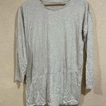 PureJill J Jill super soft seam long sleeve tunic top in light cream oatmeal Size M Photo 0