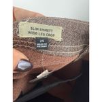 Madewell Slim Emmett Wide-Leg Crop Pants Metallic Bronze Size 25 NWT Holidays Photo 11