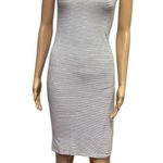 Heart & Hips  Affordable Luxury Black White Striped Back Slit Tank Dress Womens M Photo 3