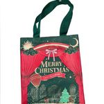 Bath & Body Works MERRY CHRISTMAS Red & Green Shopper Tote Bag Large Size Photo 1