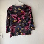 Sno Skins Shirt Womens Small Multicolor Textured Cutout Long Sleeve Top USA Made Photo 7