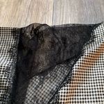 Victoria's Secret Houndstooth Lace Detail Silky Kimono Robe Wrap Size S/M Black Photo 5