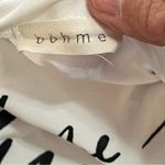 Bohme BÖHME Femme white silky t-shirt size large white black short sleeve crew neck Photo 2