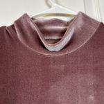 Madewell  Velvet Mauve Mockneck Shirt Dress Size Small EUC #5792 Photo 3